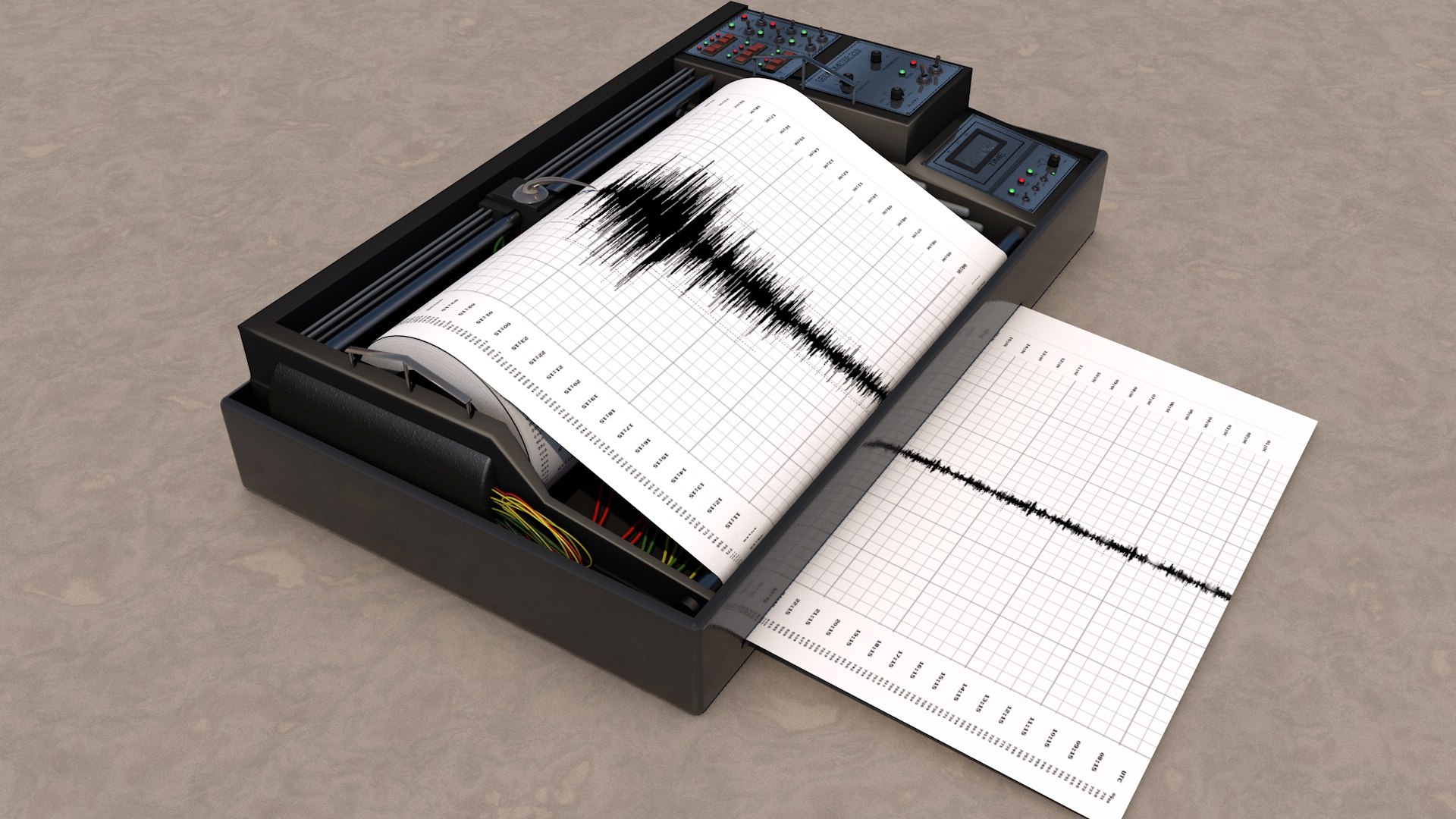 Seismometer Seismic Waves 3d 3ds