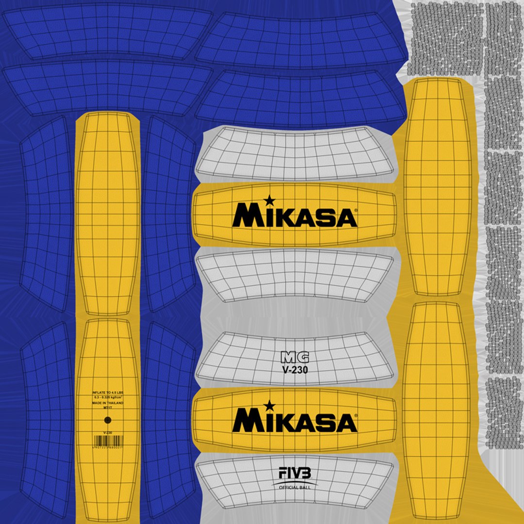Mikasa V-230 Volleyball Ball 3D model https://p.turbosquid.com/ts-thumb/ka/L0ACPW/1k/volleyballballuv/jpg/1652195339/1920x1080/fit_q87/fdfc0aef25cc9f0c8f1ccb57e4eec59d1613322c/volleyballballuv.jpg