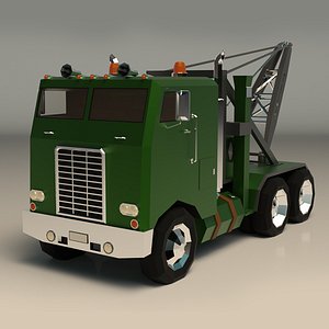 Low Poly Vintage Truck 04