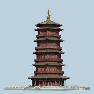chinese pagodas 3D