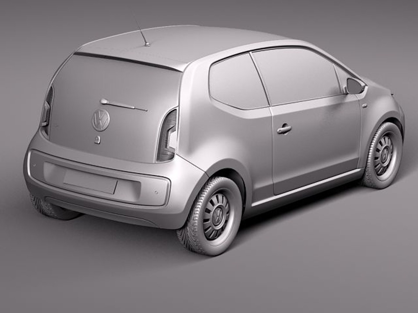 3d model of volkswagen up! city car