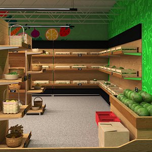 Natural Foods Market Interior 3D model