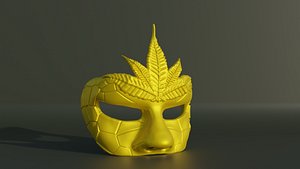 Masquerade Face Mask Stl 3D print model 3D