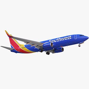 3D Boeing 737-800 Southwest model