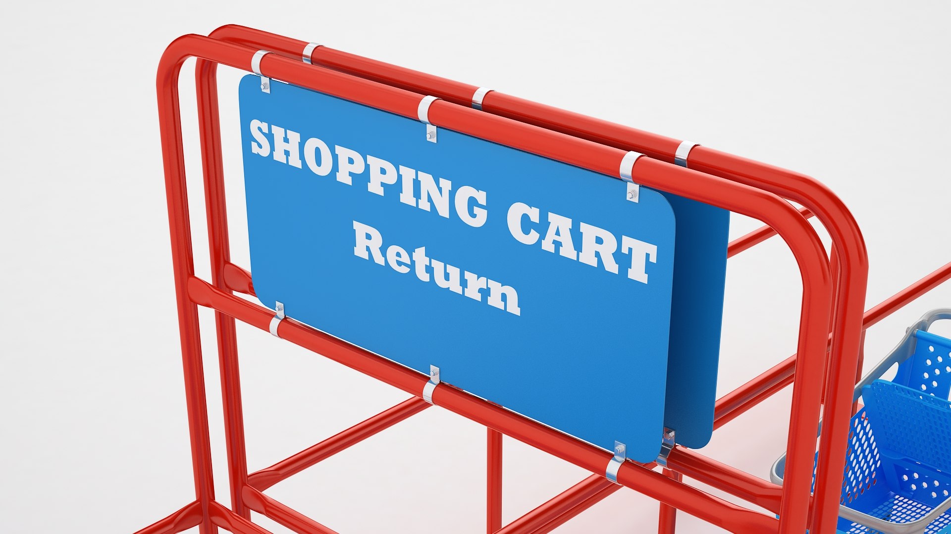 3D Shopping Cart Return 01 Model TurboSquid 2019266