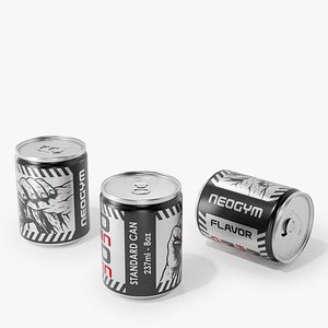 Beverage Can Standard 237ml 8oz - Closed and Open