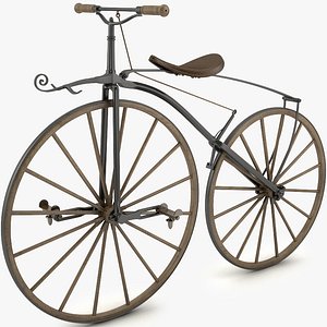 retro bicycle 3d 3ds