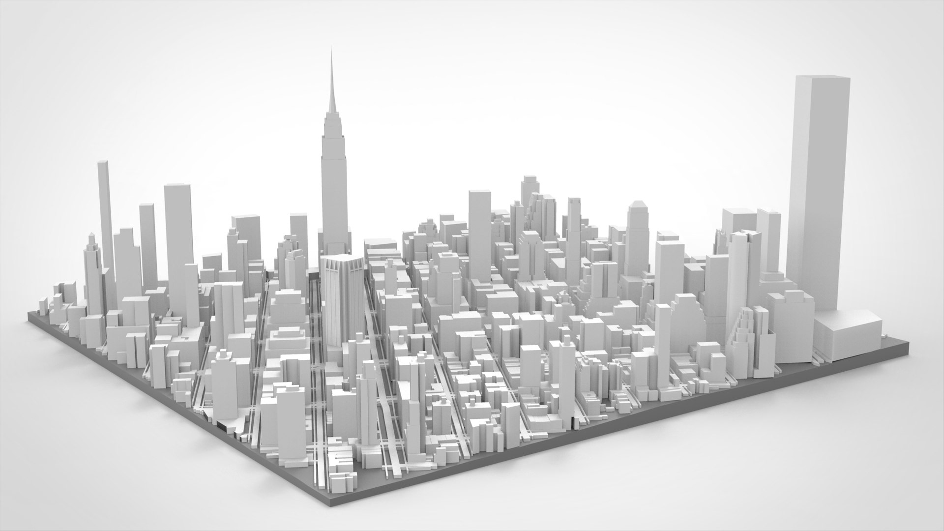 Cityscape New York USA Fragment City 3D Model - TurboSquid 2266079