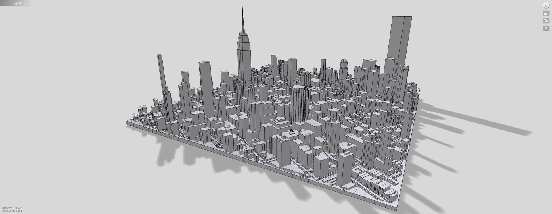 Cityscape New York USA Fragment City 3D Model - TurboSquid 2266079