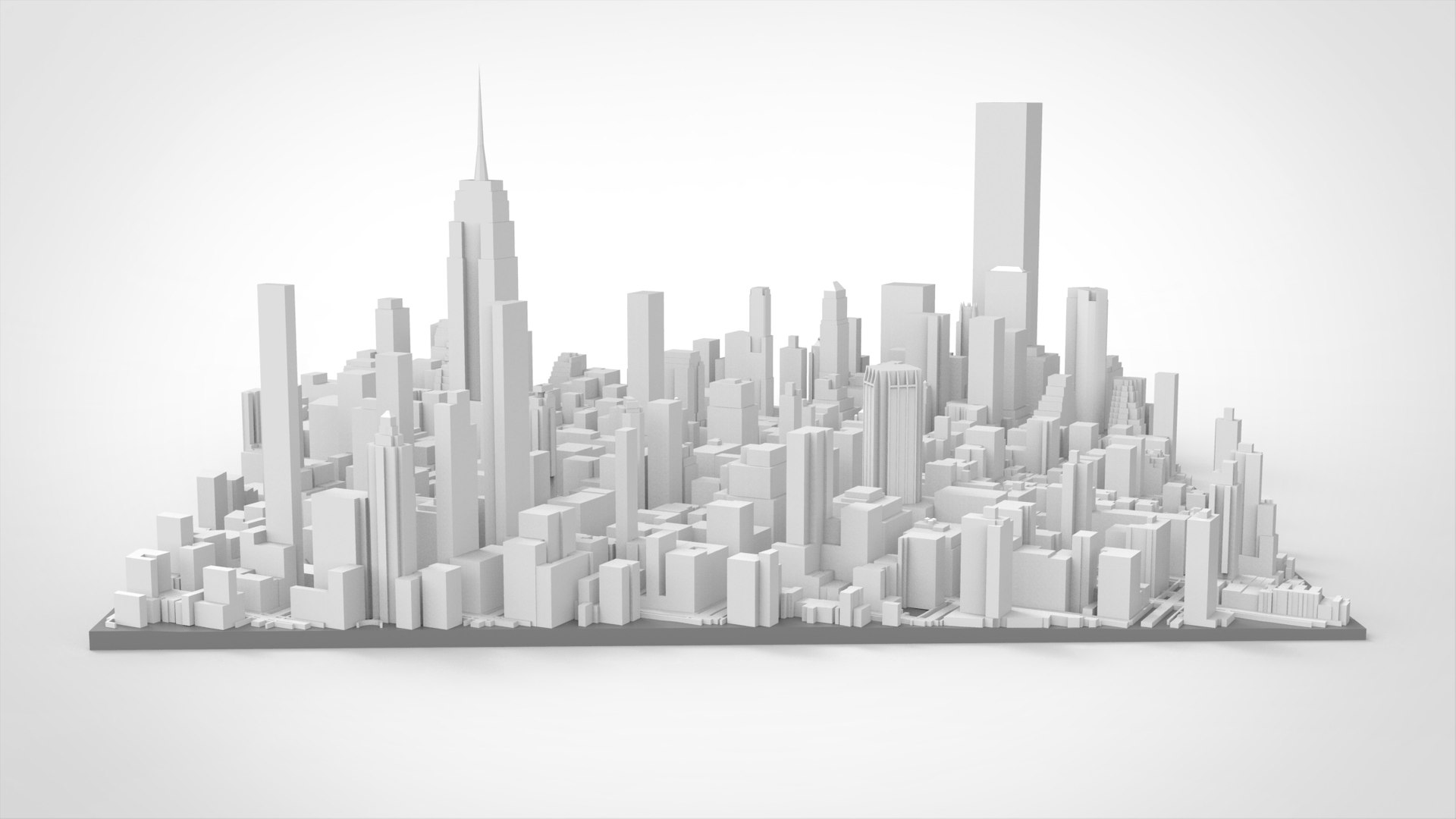 Cityscape New York USA Fragment City 3D Model - TurboSquid 2266079