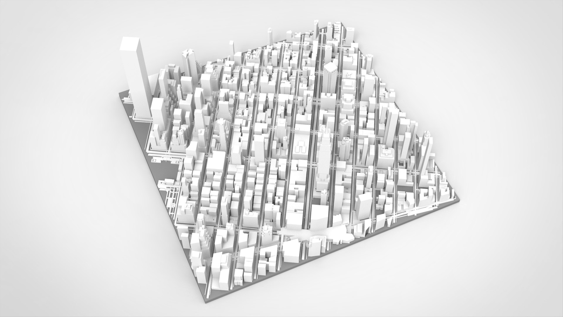Cityscape New York USA Fragment City 3D Model - TurboSquid 2266079