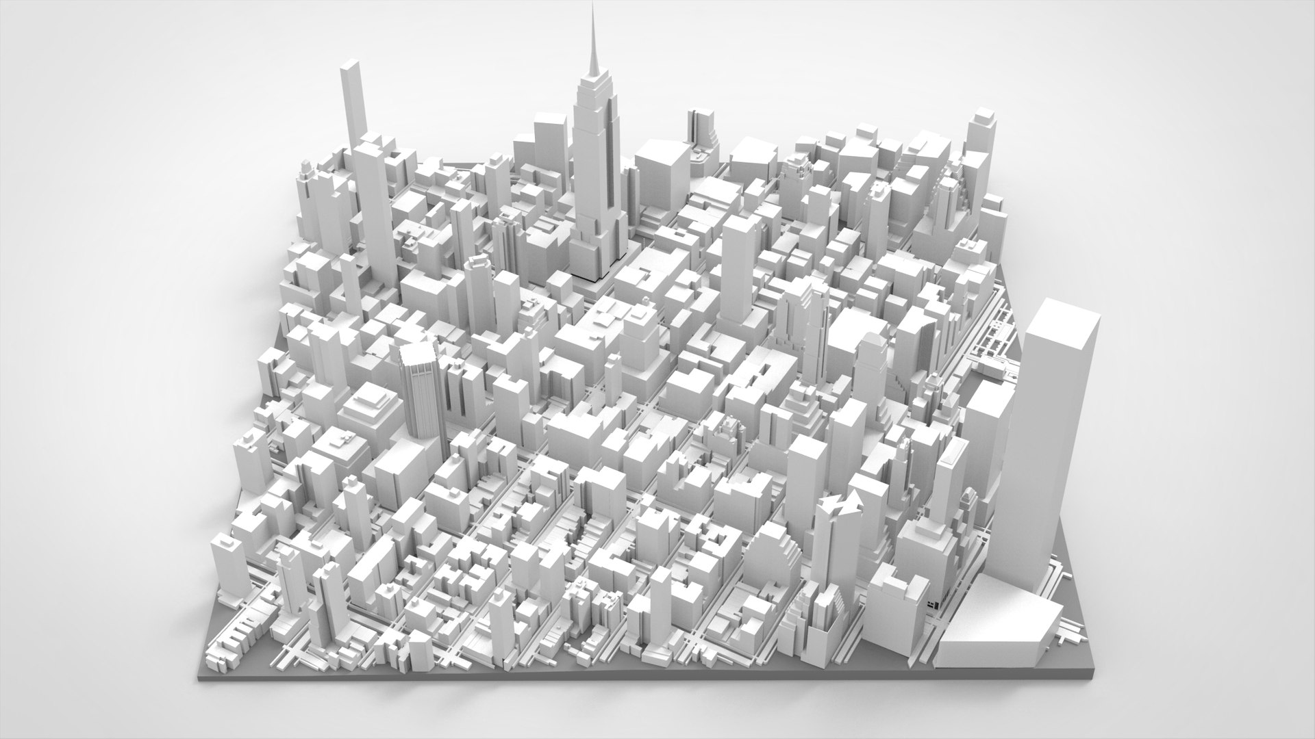 Cityscape New York USA Fragment City 3D Model - TurboSquid 2266079