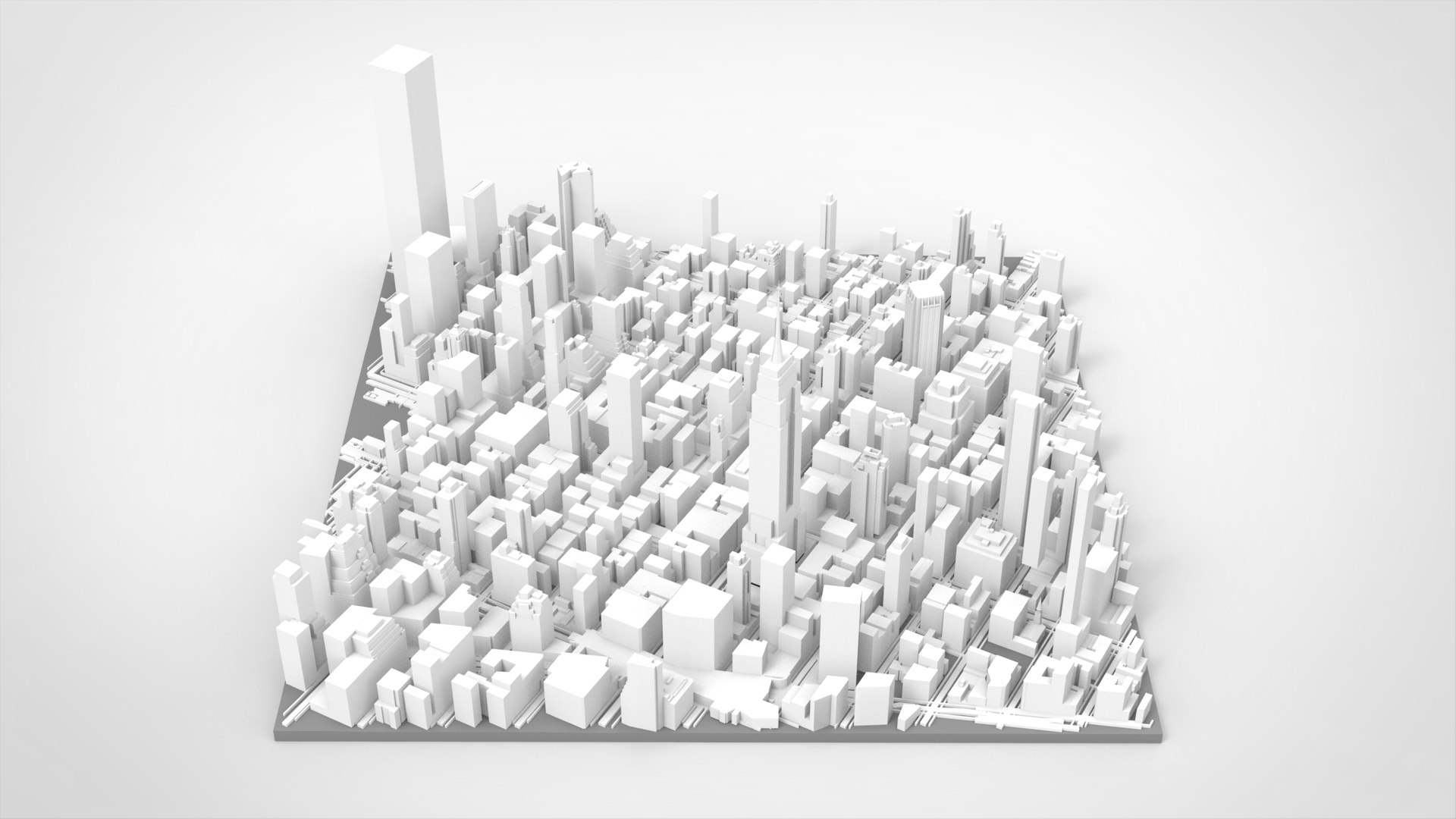 Cityscape New York USA Fragment City 3D Model - TurboSquid 2266079