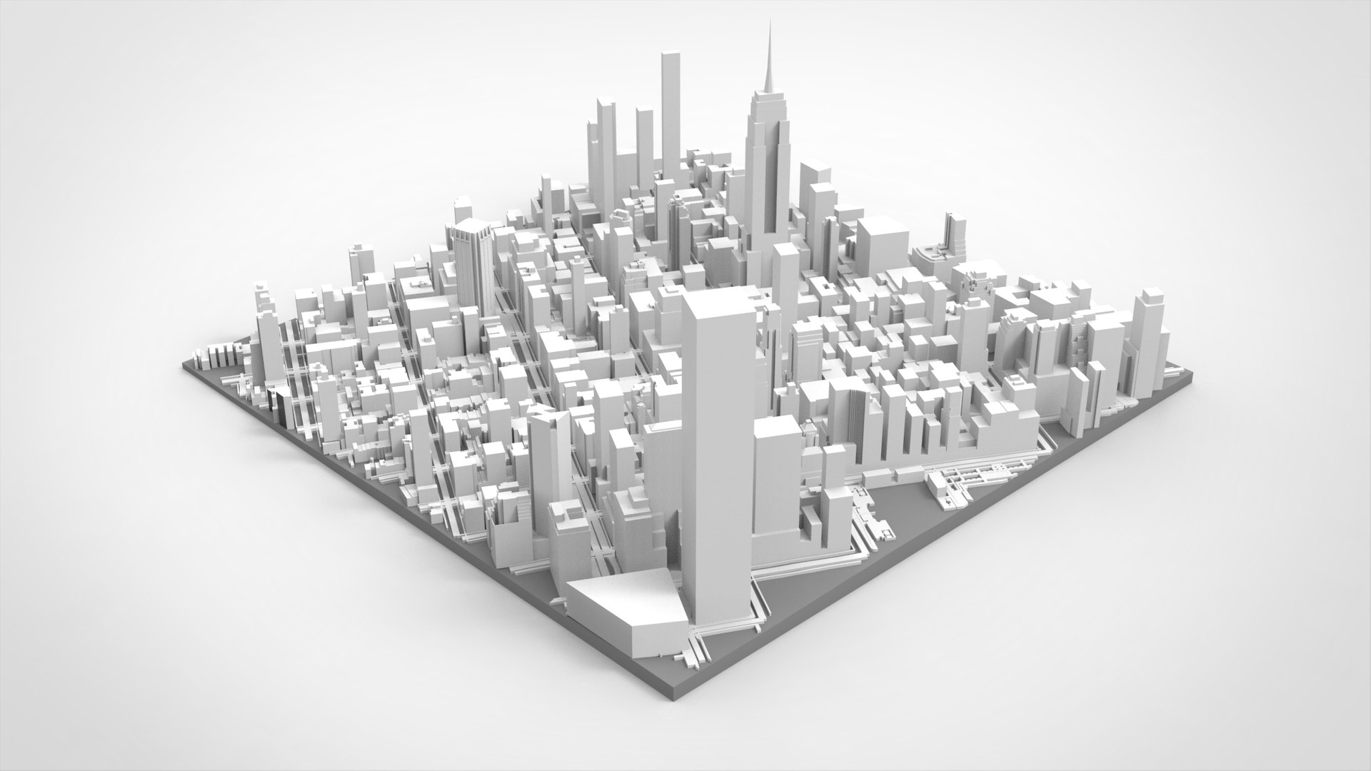 Cityscape New York USA Fragment City 3D Model - TurboSquid 2266079