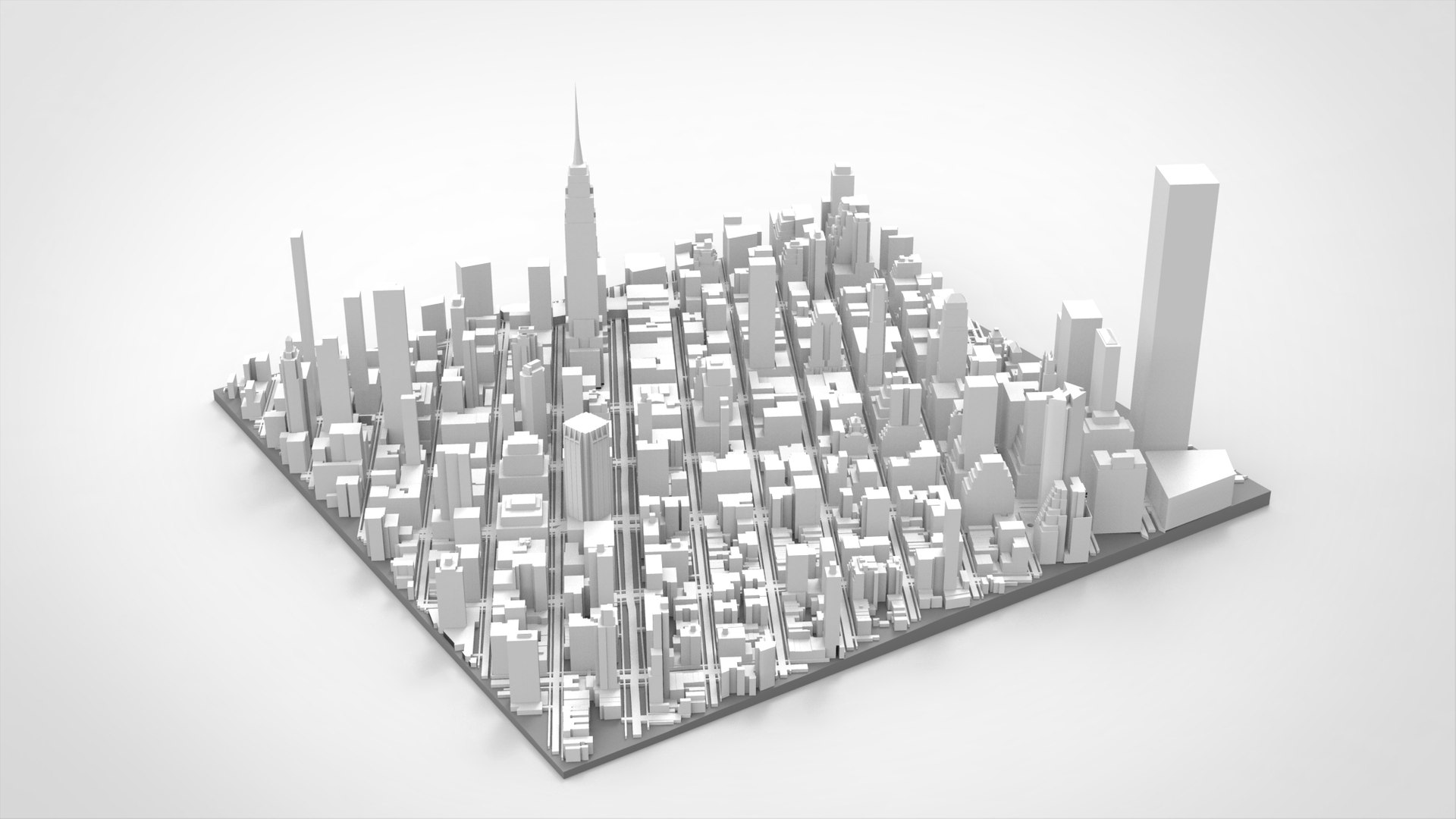 Cityscape New York USA Fragment City 3D Model - TurboSquid 2266079