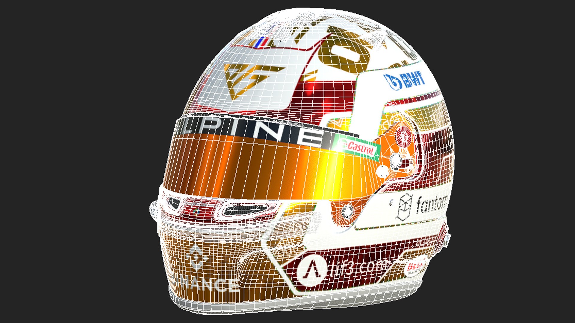 F1 Alpine Helmets 2023 model - TurboSquid 2116382