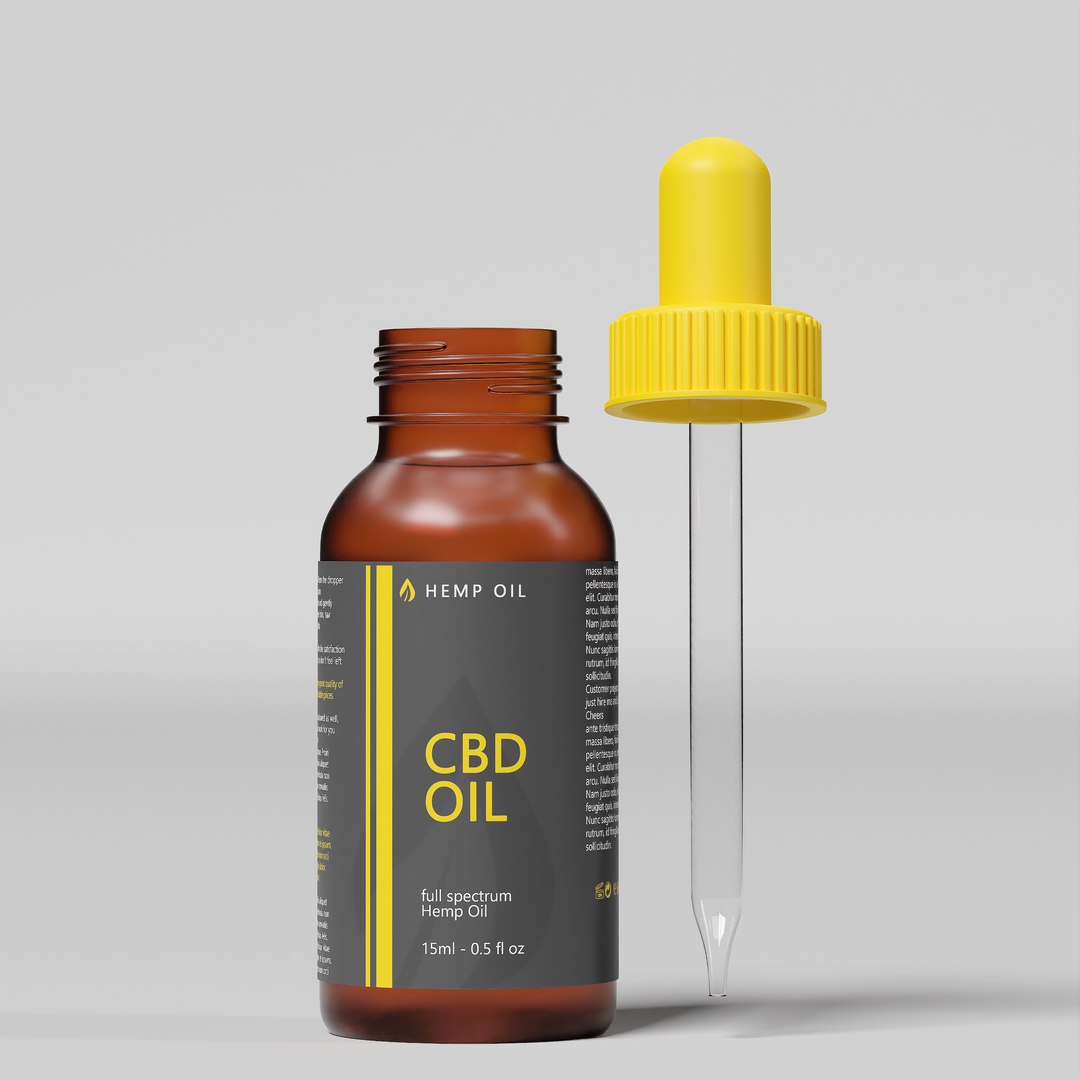 3D CBD Hemp Oil 01 Model - TurboSquid 2286055