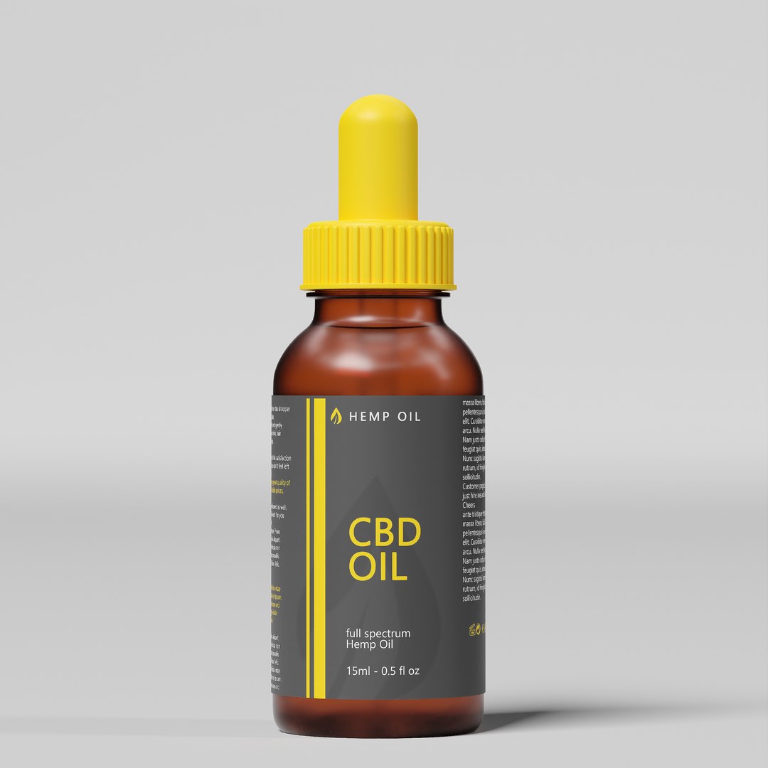 3D CBD Hemp Oil 01 Model - TurboSquid 2286055