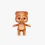 Stylized bear brown