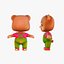 Stylized bear brown
