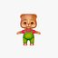 Stylized bear brown