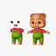 Stylized bear brown