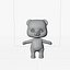 Stylized bear brown