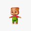 Stylized bear brown