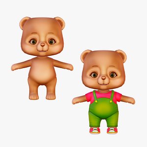 Stylized bear brown