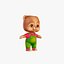 Stylized bear brown