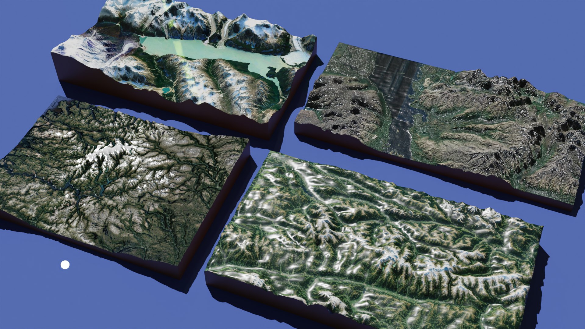 Mountains And Valleys 4 Types Set 3D - TurboSquid 2033490