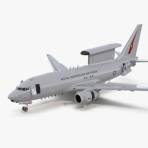 Boeing 737 Wedgetail Royal Australian Air Force Rigged 3D Model