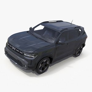 3D Dacia Duster 2024 Crossover Simplified Gray