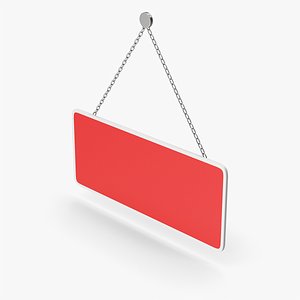Red Hanging Sign 3D model