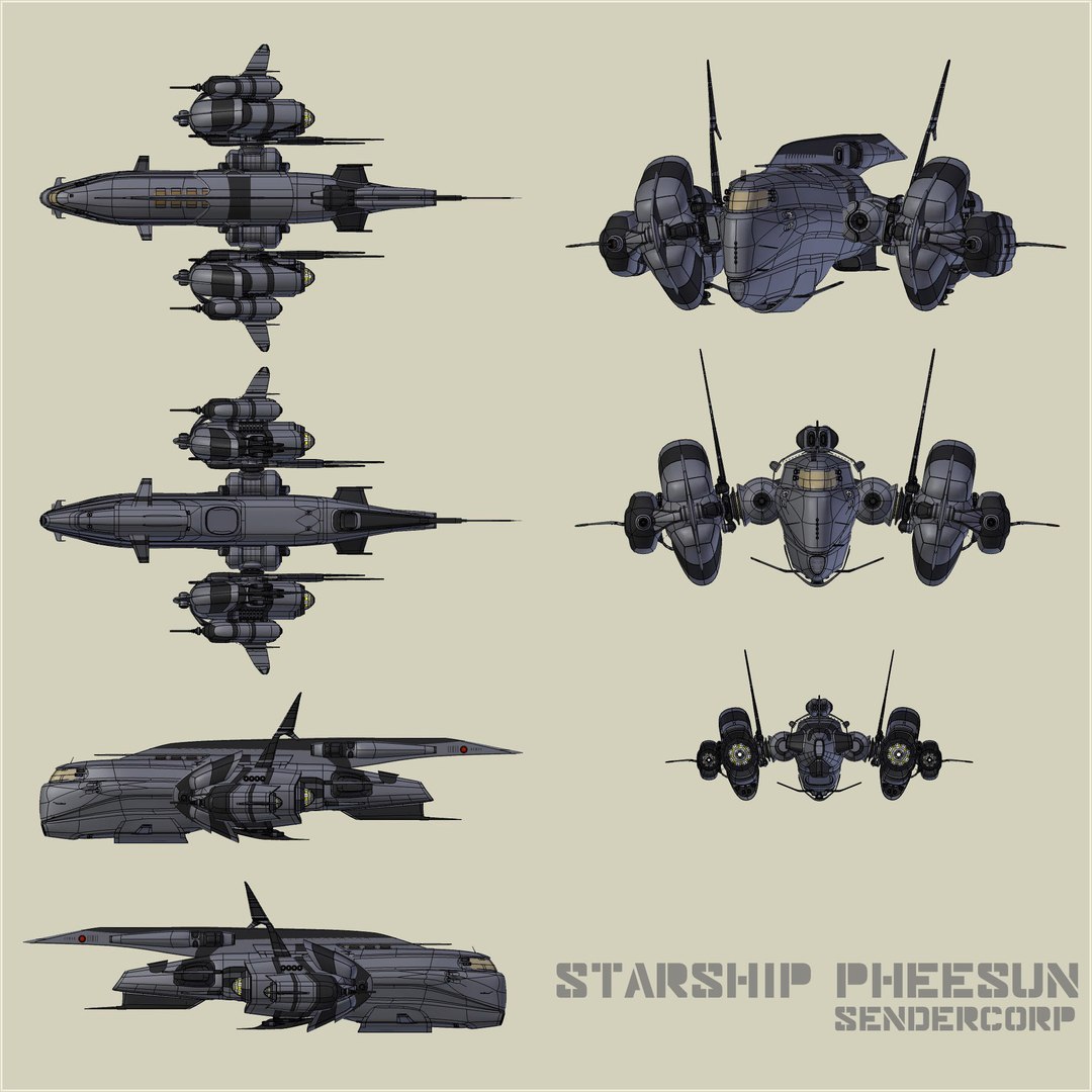 solar starship pheesun 3d blend