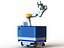 Robot industriali mobili racchiusi in un supporto per robot