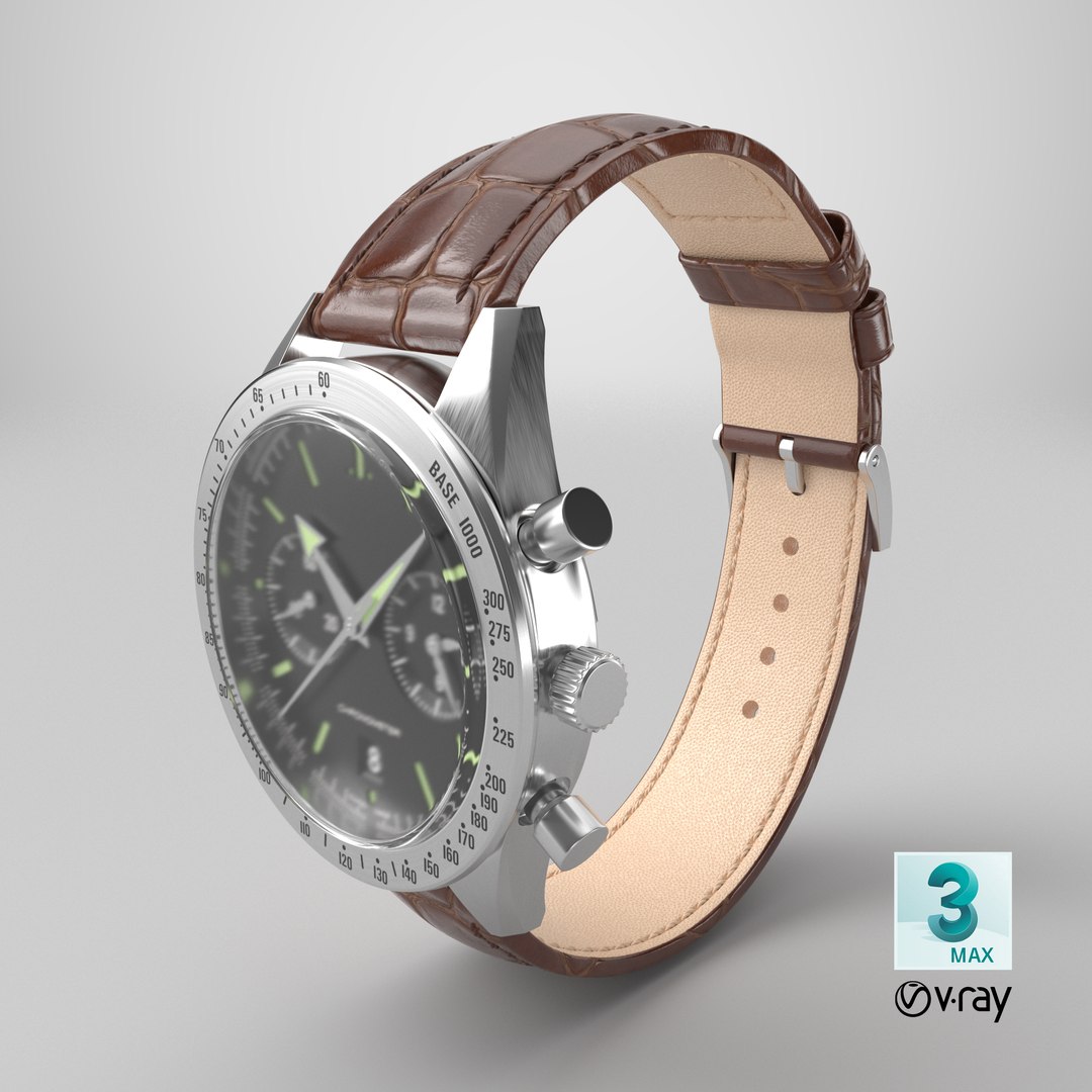 Chronometer Wrist Watch Brown Leather Bracelet Black Dial 3D model https://p.turbosquid.com/ts-thumb/kb/IFeLtW/D1/stemcell_max_vray_render/png/1723822527/1920x1080/fit_q87/fd294385ad73bc16435191e6ea855c801fc05487/stemcell_max_vray_render.jpg