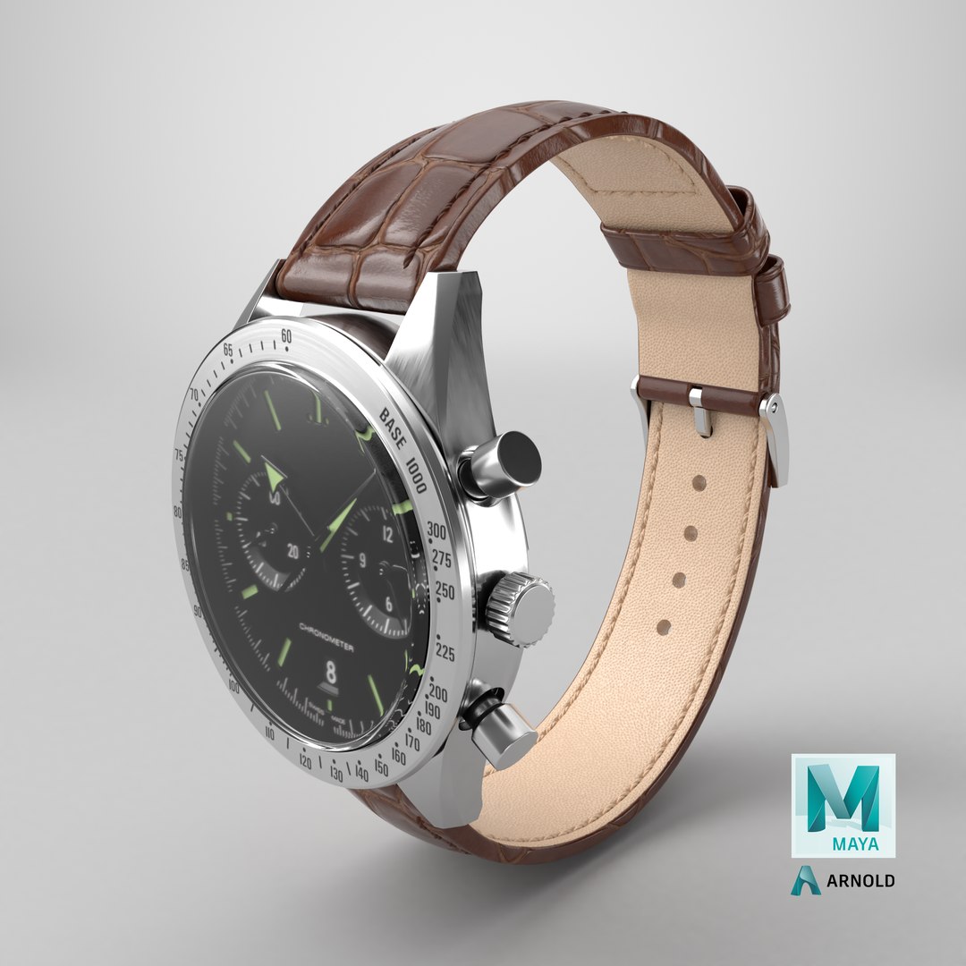 Chronometer Wrist Watch Brown Leather Bracelet Black Dial 3D model https://p.turbosquid.com/ts-thumb/kb/IFeLtW/ZK/stemcell_maya_arnold_render/png/1723822518/1920x1080/fit_q87/71d2e44b1f34a6180c88d5cf3d1fc0e962dac496/stemcell_maya_arnold_render.jpg