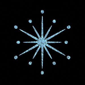 Realistic Snowflake Series 4 with 4K PBR Textures