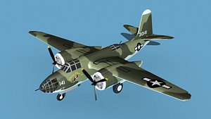 3D Douglas A-20A Havoc V03