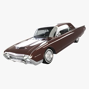 Ford Thunderbird 1961 Convertible Hardtop 3D model