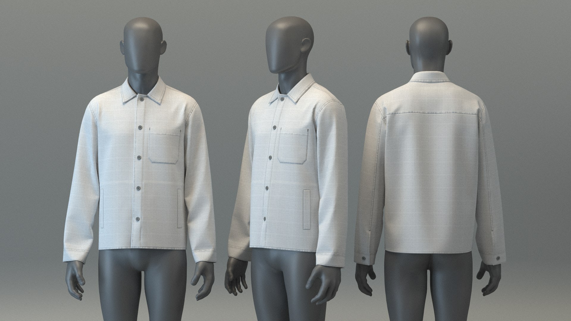 Plaid Overshirt 3D model https://p.turbosquid.com/ts-thumb/kb/OJrfjs/3s/asplaidovershirt_2/png/1695810381/1920x1080/fit_q87/3672c8f0ca84071fa07d5fb13c43bfc273e46181/asplaidovershirt_2.jpg