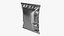 Patatine fritte confezione media con pieghe 01 mockup
