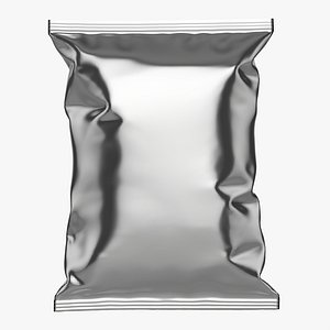 Potato chips medium package with folds 01 mockup
