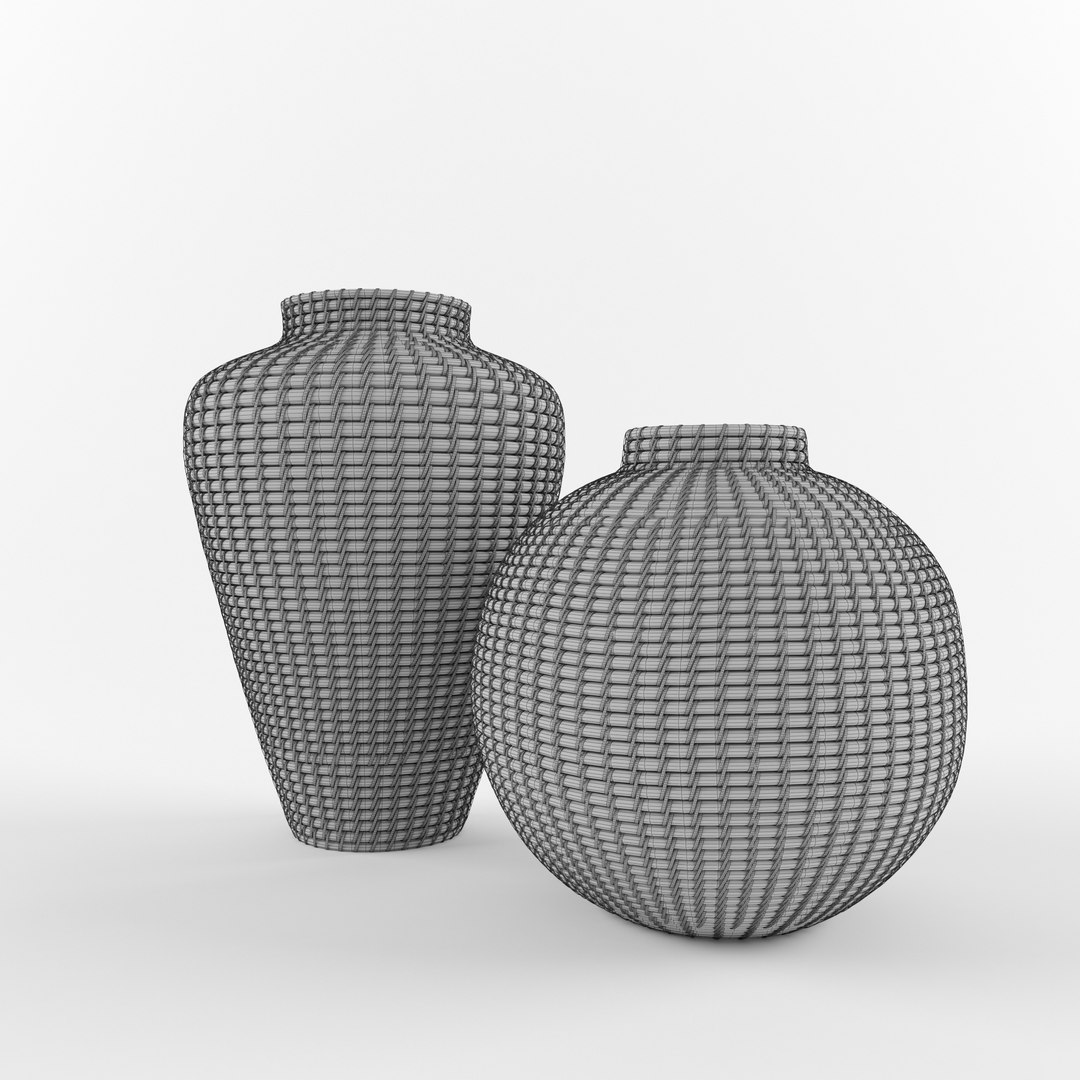 3D Merce Handmade Rattan Table Vase TurboSquid 2025805