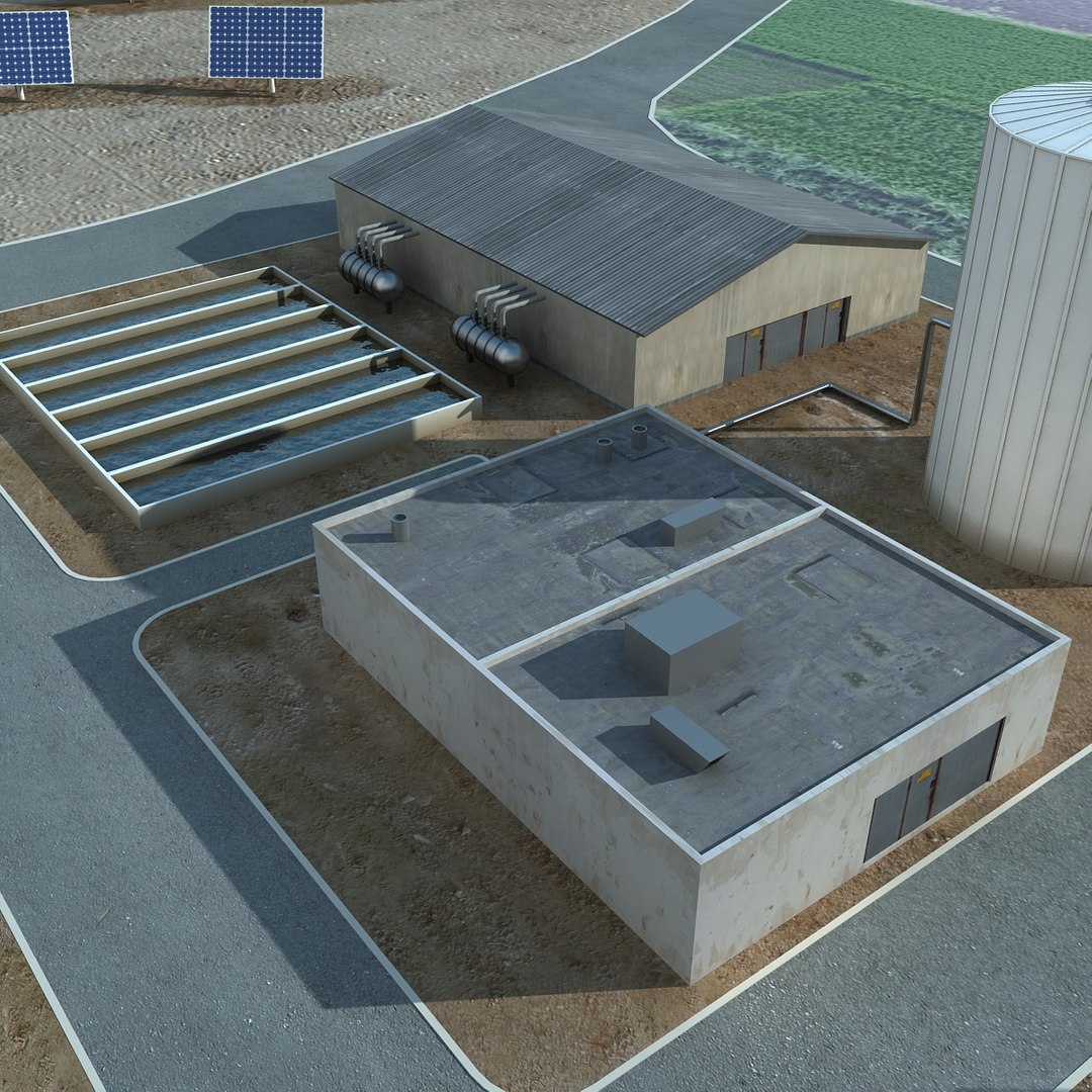 3d Solar Power Plant Model