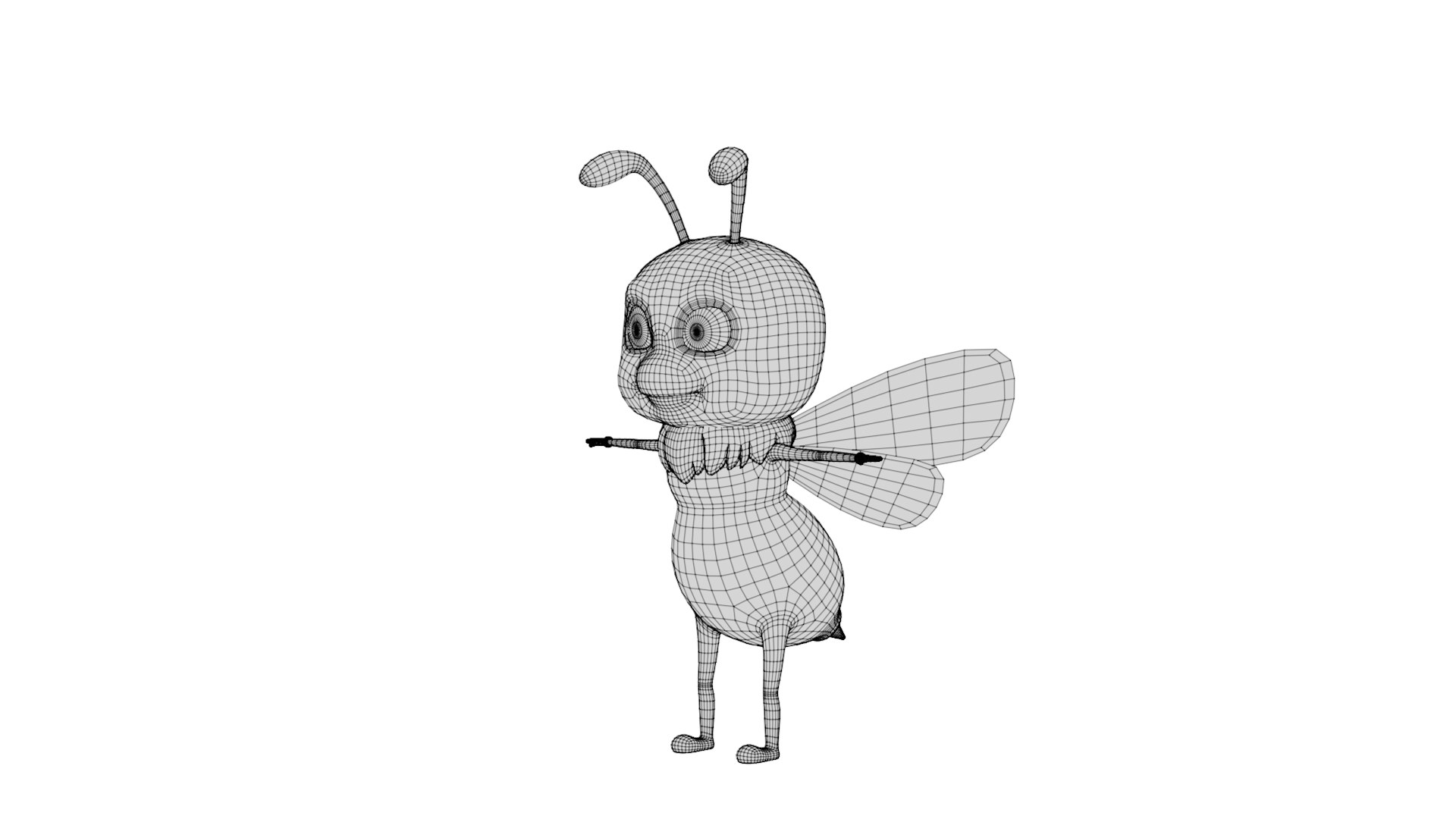 3D Rigged Cartoon Bee Model - TurboSquid 2416316