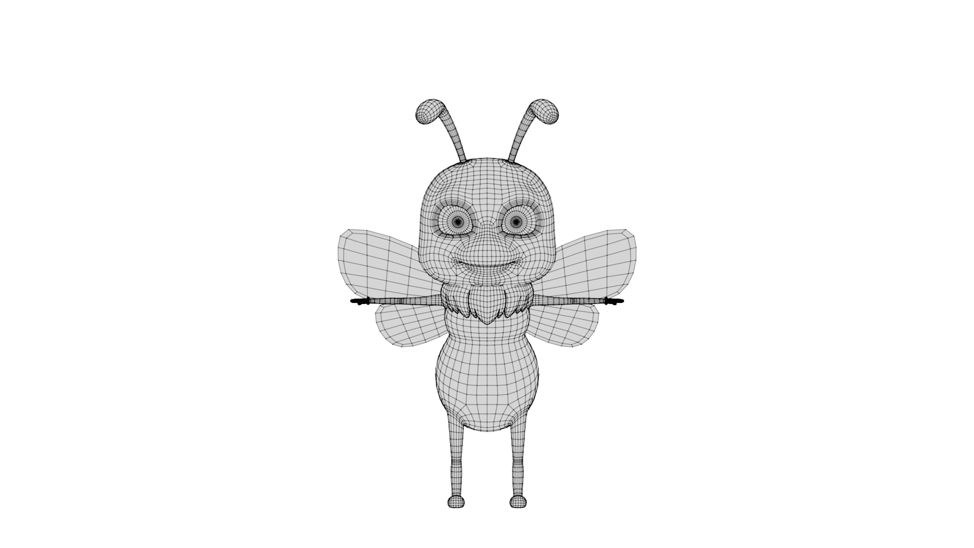 3D Rigged Cartoon Bee Model - TurboSquid 2416316