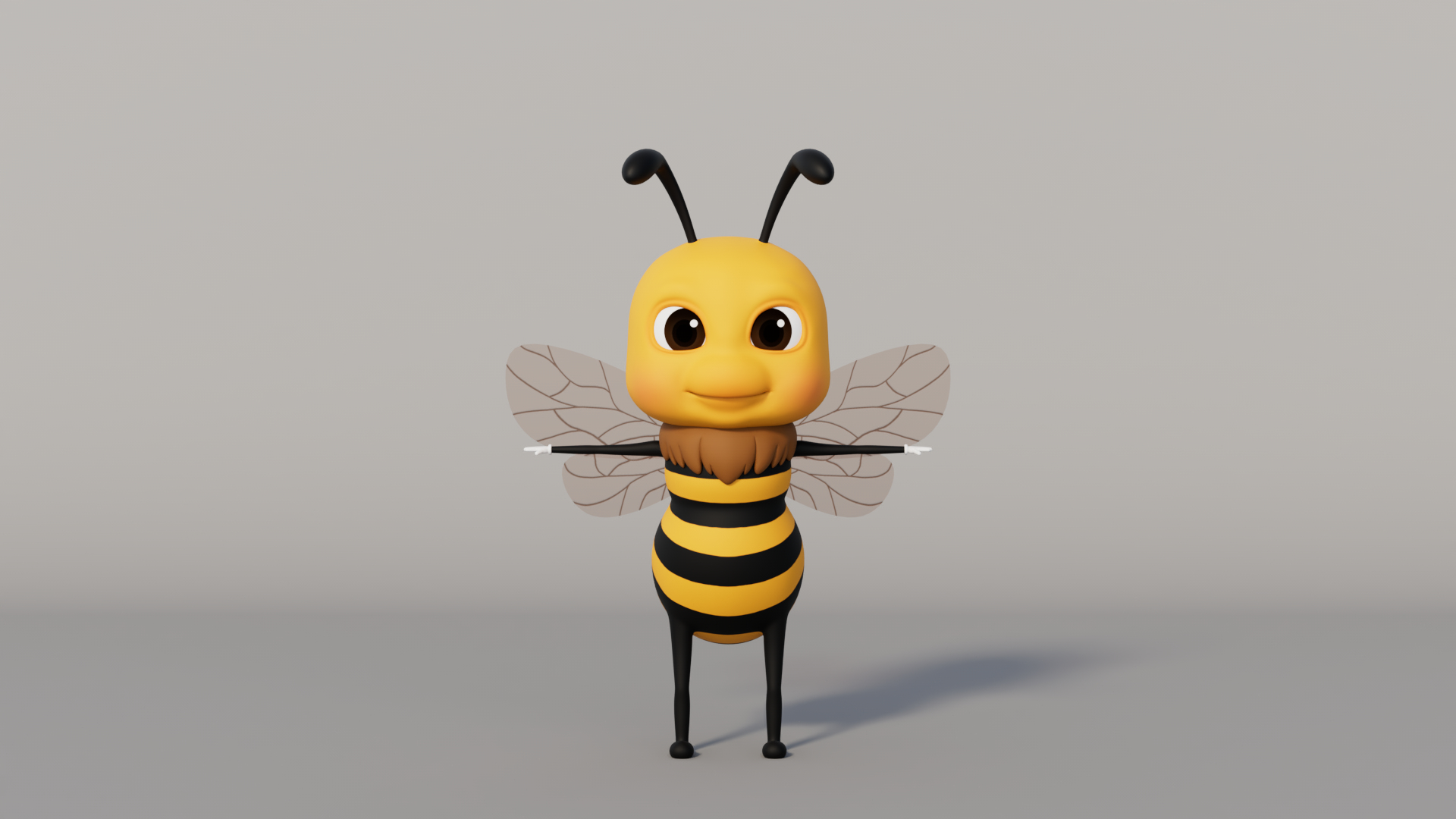 3D Rigged Cartoon Bee Model - TurboSquid 2416316