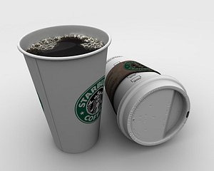 3D model Starbucks Cup VR / AR / low-poly